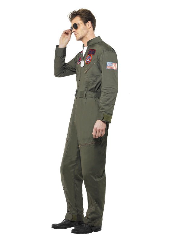 Top Gun Deluxe Male Costume, Green - Adult Weekender
