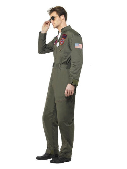 Top Gun Deluxe Male Costume, Green - Adult Weekender