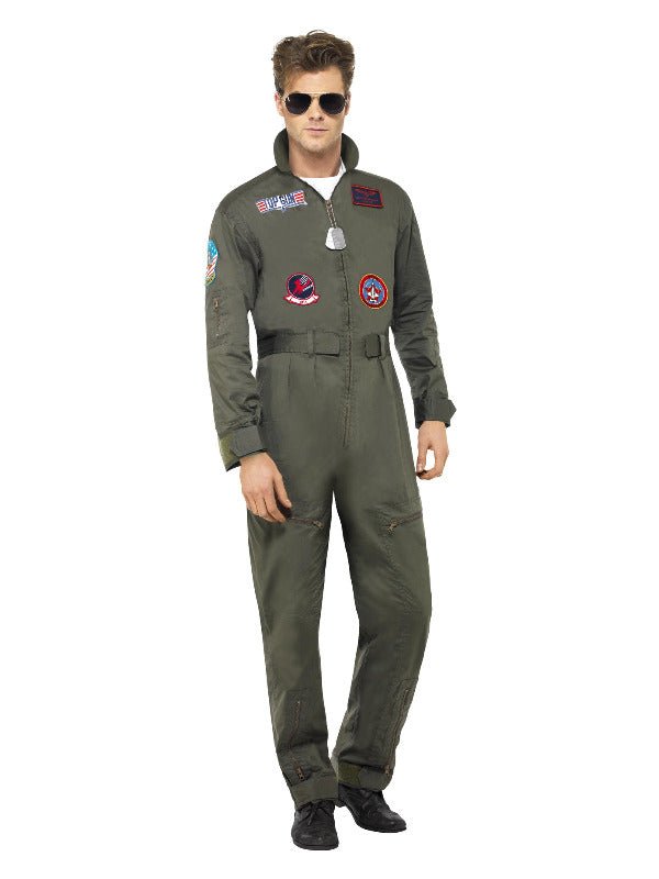 Top Gun Deluxe Male Costume, Green - Adult Weekender