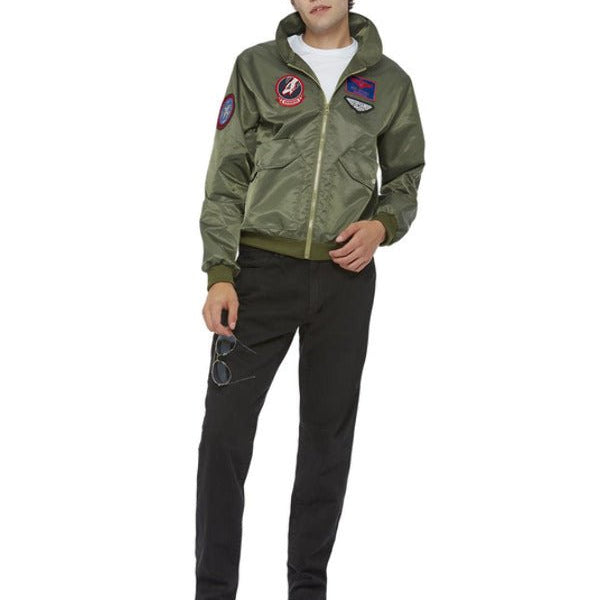Top Gun Maverick Bomber Jacket, Green - Adult Weekender