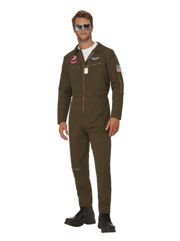 Top Gun Maverick Men's Aviator Costume, Green - Adult Weekender