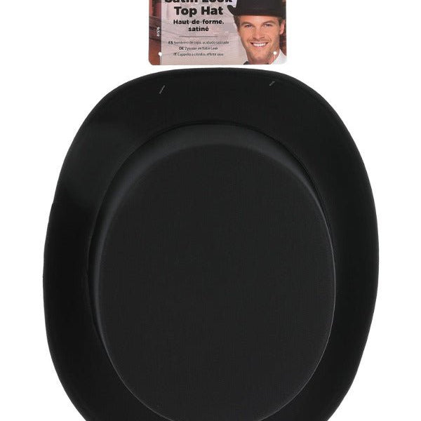 Top Hat, Satin Look, Black - Adult Weekender