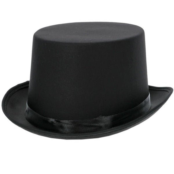 Top Hat, Satin Look, Black - Adult Weekender