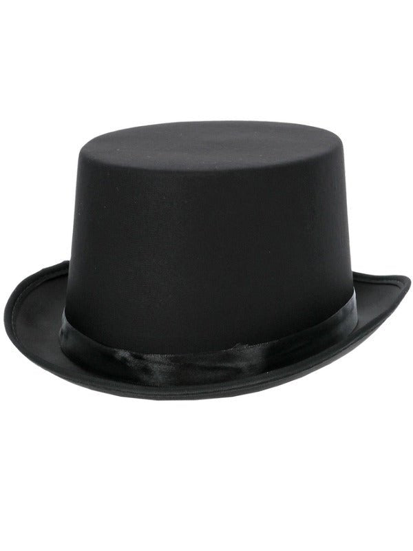 Top Hat, Satin Look, Black - Adult Weekender