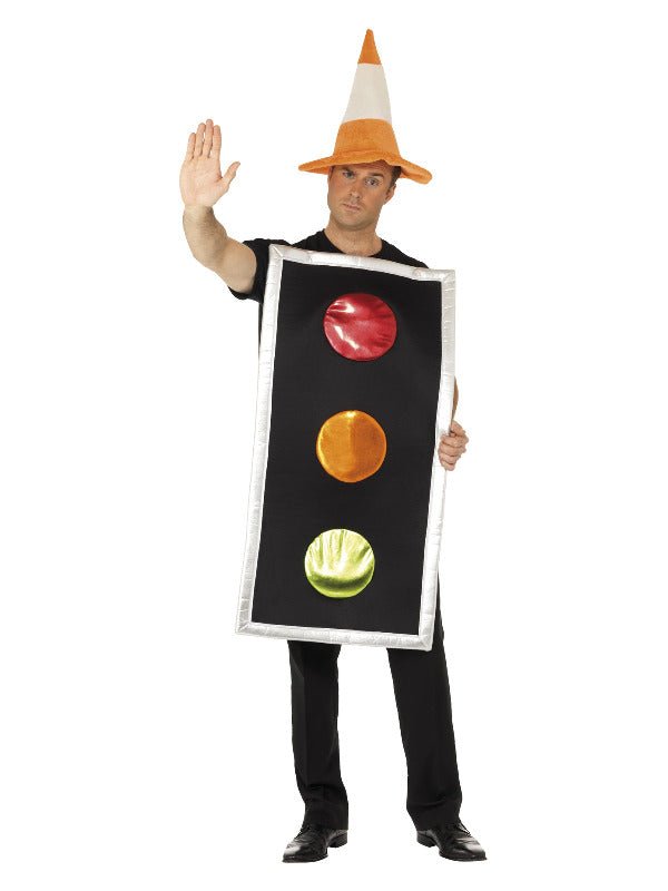 Traffic Light Costume, Black - Adult Weekender
