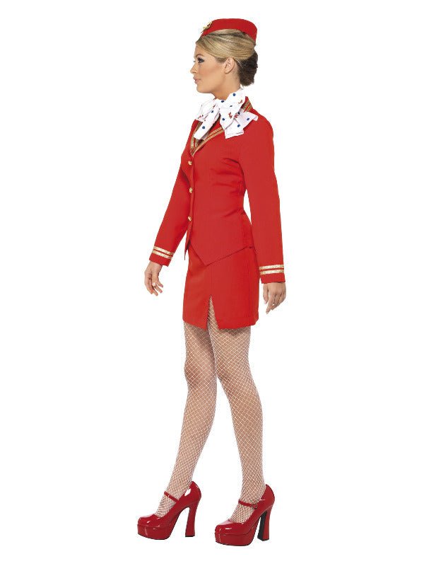 Trolley Dolly Costume, Red - Adult Weekender