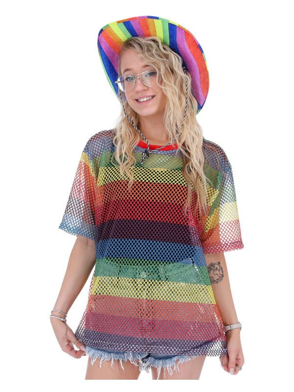 Unisex Rainbow Mesh Top - Adult Weekender