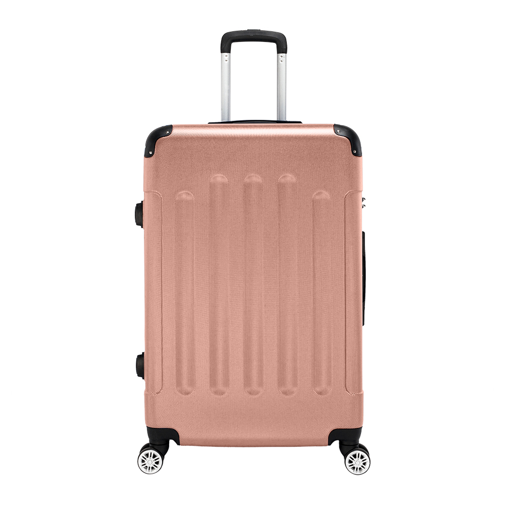 3 Pcs Suitcase Lightweight ABS Carry-on Hand Luggage 4 Spinner Wheels Trolley Case