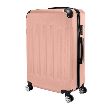 3 Pcs Suitcase Lightweight ABS Carry-on Hand Luggage 4 Spinner Wheels Trolley Case
