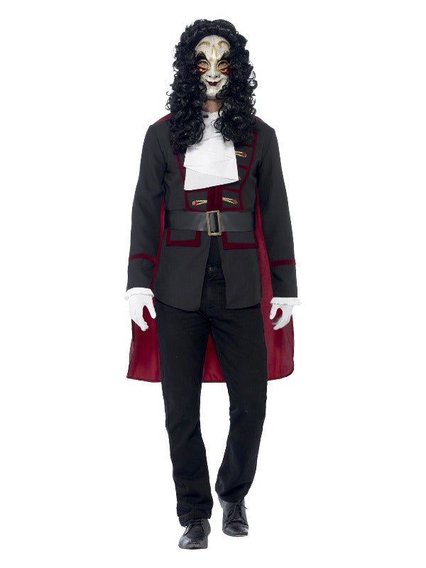 Venetian Highwayman Costume, Black - Adult Weekender
