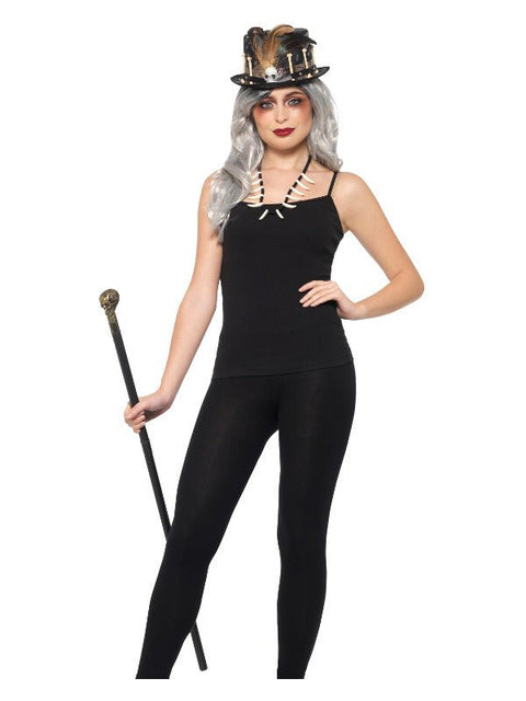 Voodoo Kit, with Feather Top Hat, Black - Adult Weekender