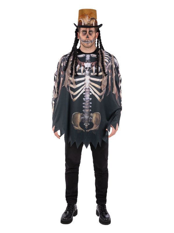Voodoo Witch Doctor Poncho, Adult - Adult Weekender