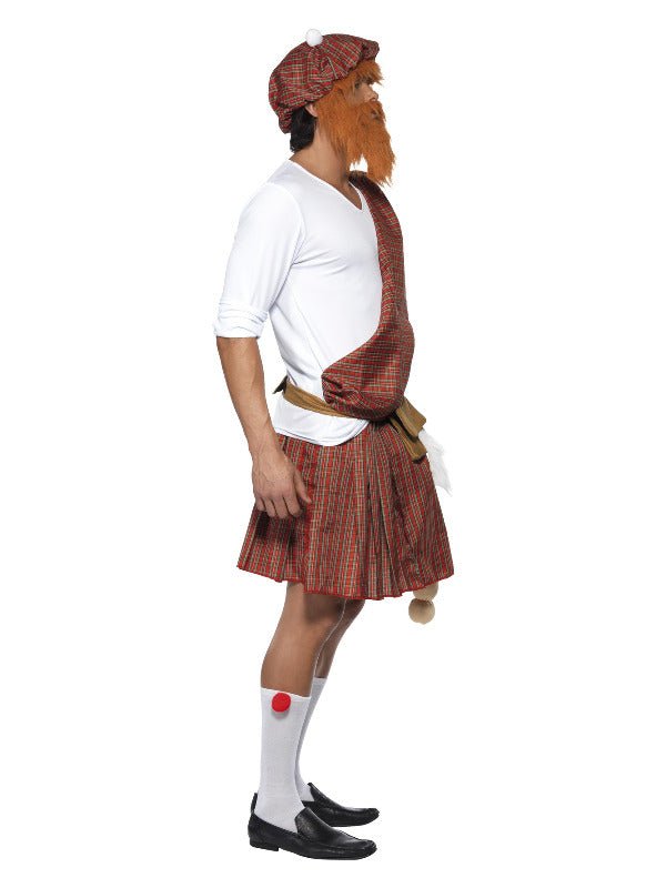 Well Hung Highlander Costume, Red - Adult Weekender