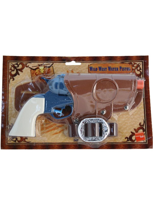 Western Water Pistol, Single Blue Gun, 25x13cm - Adult Weekender