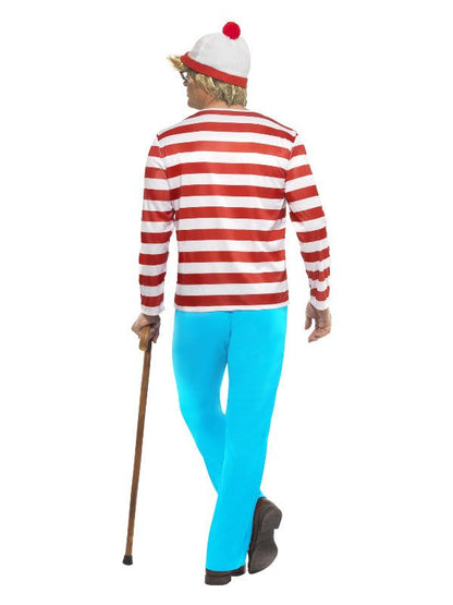 Where's Wally? Costume, Red &amp; White - Adult Weekender