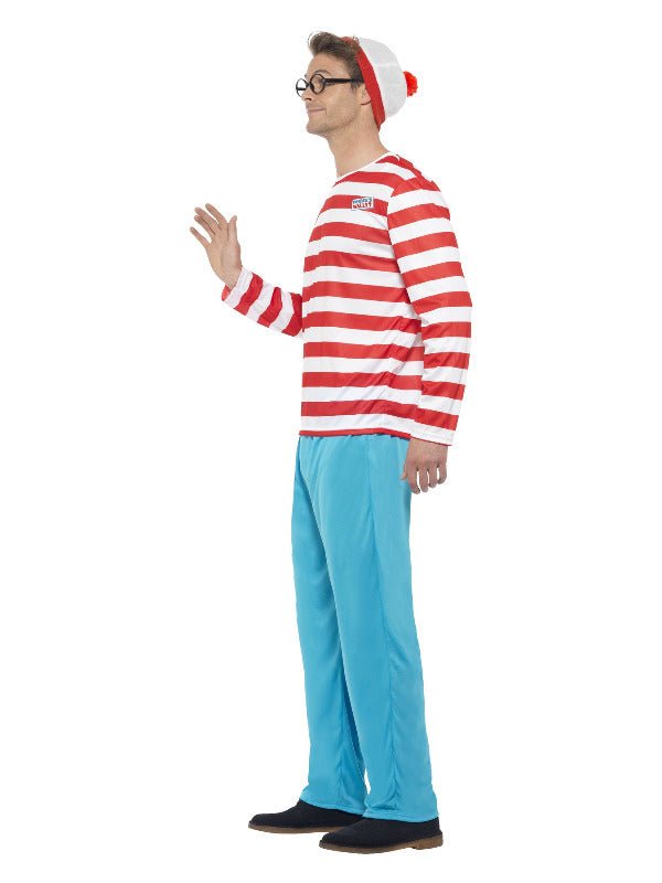 Where's Wally? Costume, Red &amp; White - Adult Weekender