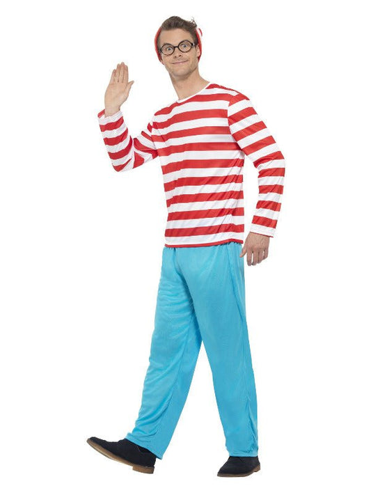 Where's Wally? Costume, Red &amp; White - Adult Weekender