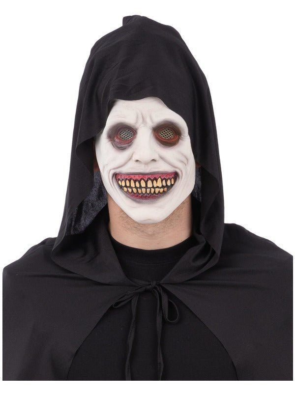 White Eyed Smiling Demon Latex Mask - Adult Weekender