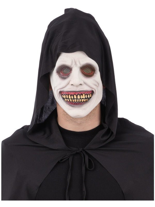 White Eyed Smiling Demon Latex Mask - Adult Weekender