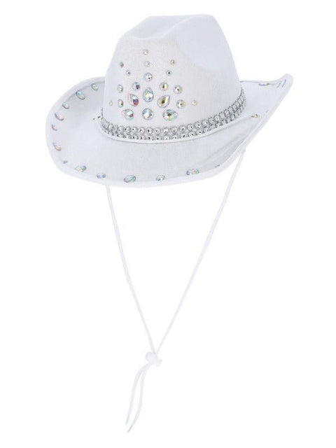 White Rhinestone Cowboy Hat - Adult Weekender