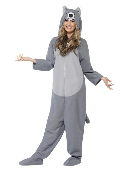Wolf Costume, Grey - Adult Weekender