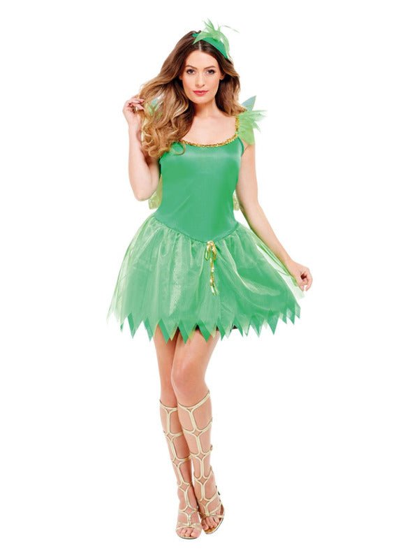 Woodland Fairy Costume, Green - Adult Weekender