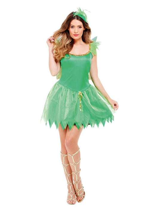 Woodland Fairy Costume, Green - Adult Weekender