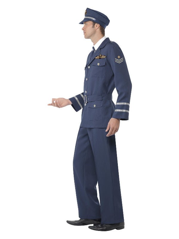 WW2 Air Force Captain Costume, Blue - Adult Weekender