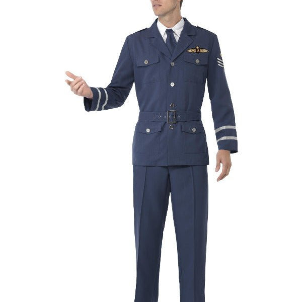WW2 Air Force Captain Costume, Blue - Adult Weekender