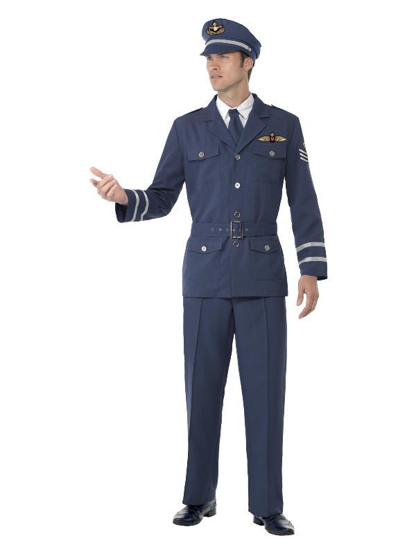 WW2 Air Force Captain Costume, Blue - Adult Weekender