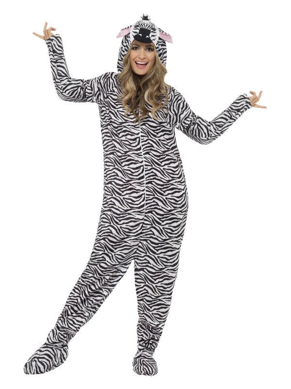 Zebra Costume, Black &amp; White - Adult Weekender