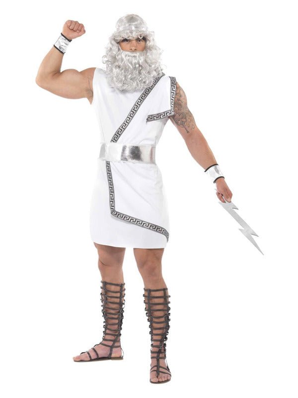 Zeus Costume, White - Adult Weekender