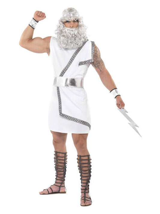 Zeus Costume, White - Adult Weekender