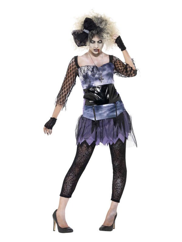 Zombie 80s Wild Child Costume, Black - Adult Weekender