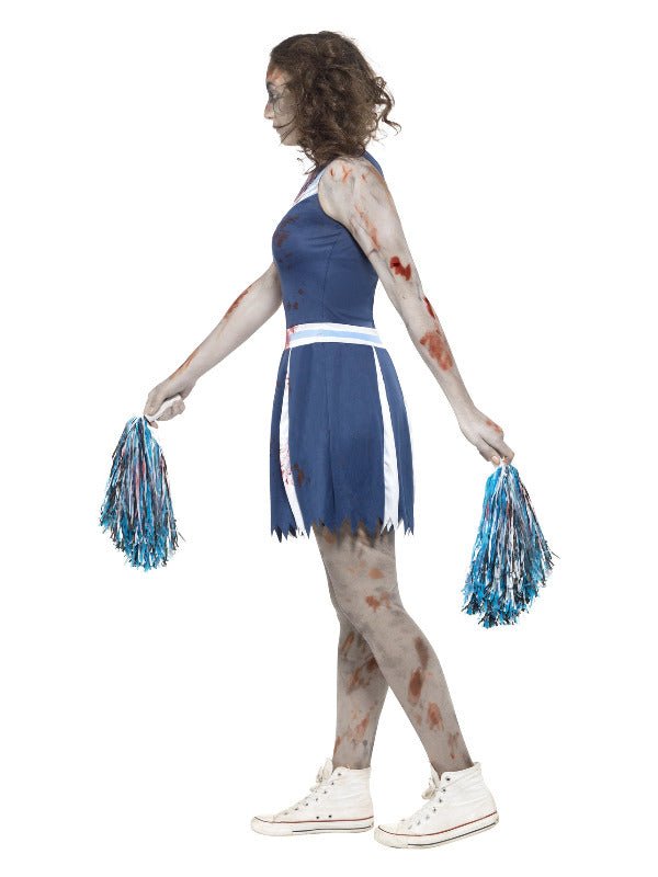 Zombie Cheerleader Costume, Blue - Adult Weekender