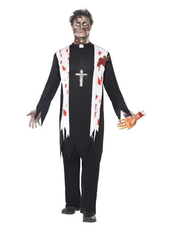 Zombie Priest Costume, Black - Adult Weekender
