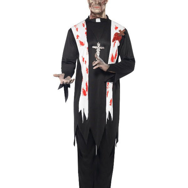 Zombie Priest Costume, Black - Adult Weekender