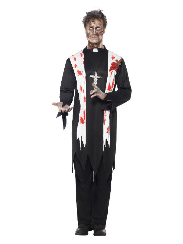Zombie Priest Costume, Black - Adult Weekender