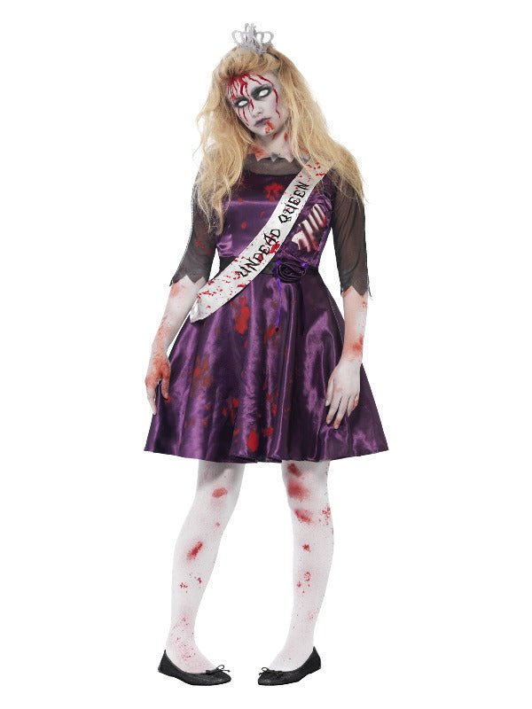 Zombie Prom Queen Costume, Purple - Adult Weekender