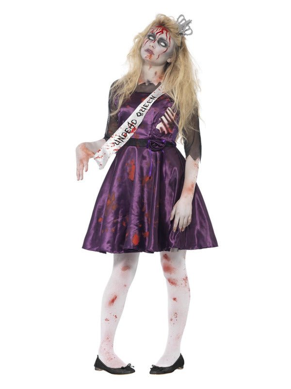 Zombie Prom Queen Costume, Purple - Adult Weekender